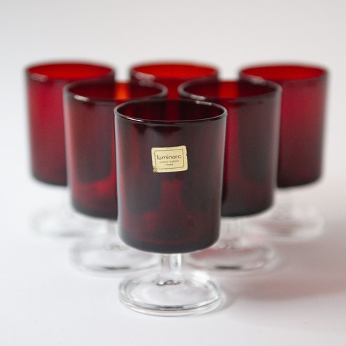 Vintage luminarc france ruby - france,